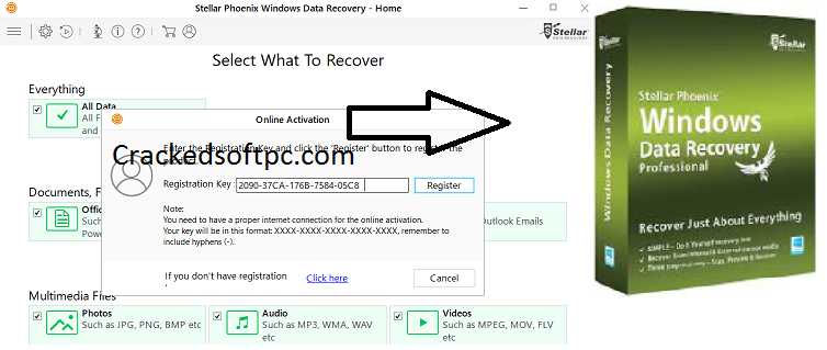 stellar phoenix windows data recovery full with crack and serial key