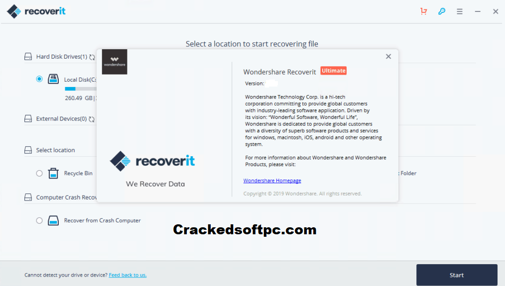 Wondershare Recoverit Crack